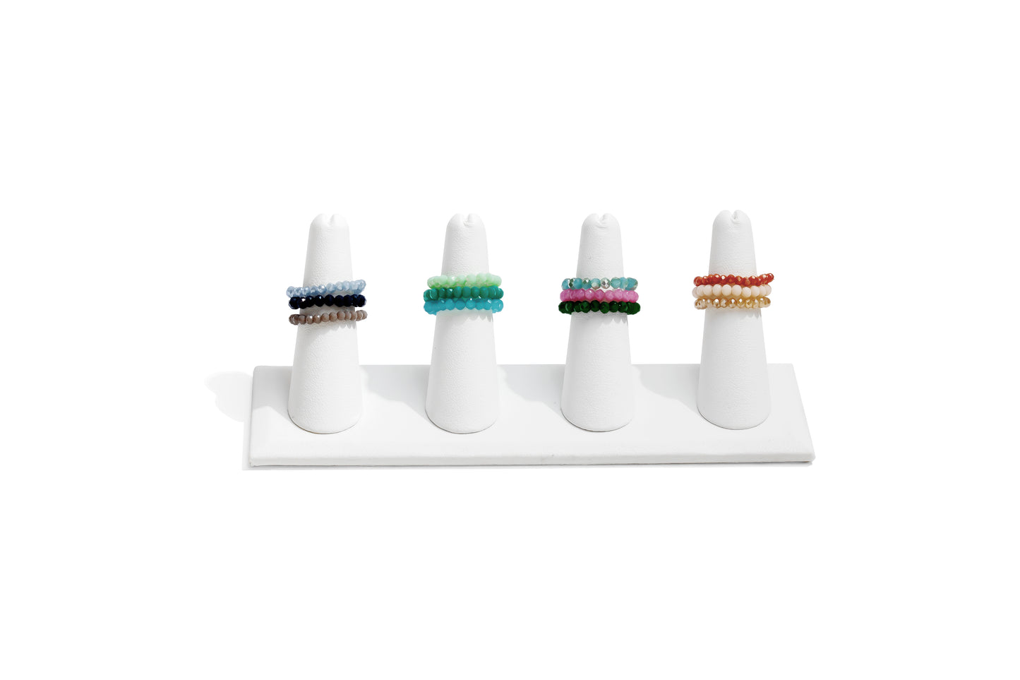Pack of 8 (Set/3 Crystal Rings)