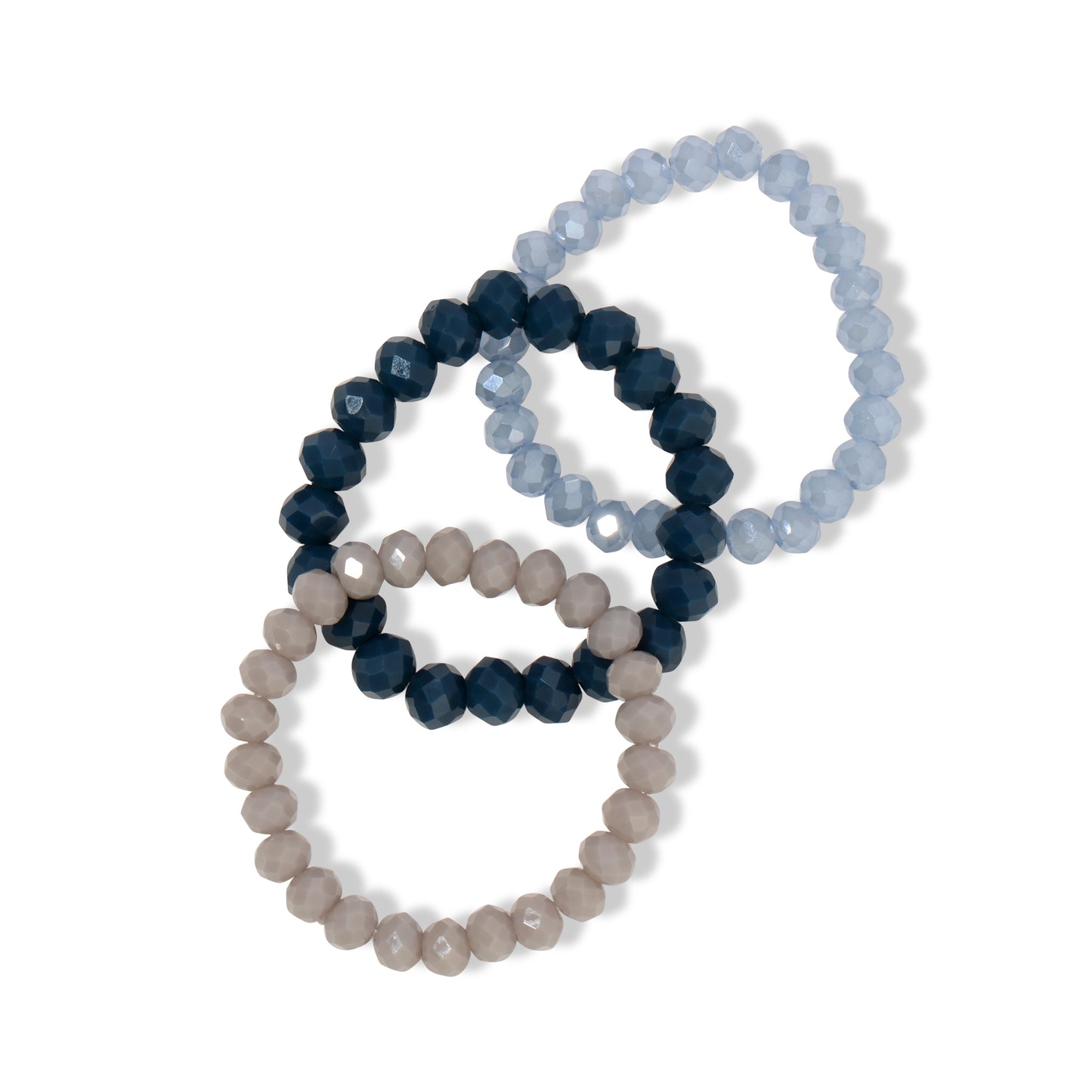 Pack of 8 (Set/3 Crystal Rings)