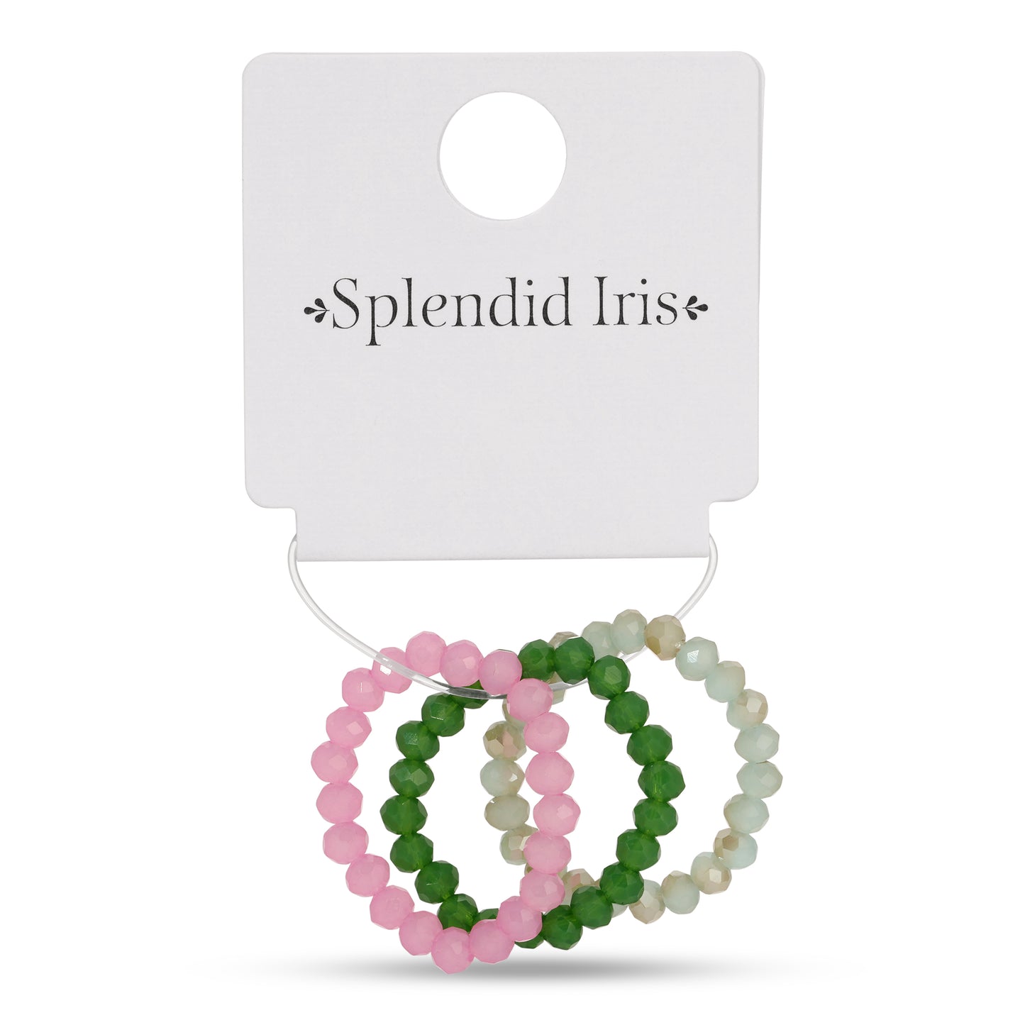 Pack of 8 (Set/3 Crystal Rings)