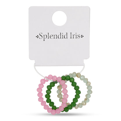 Pack of 8 (Set/3 Crystal Rings)