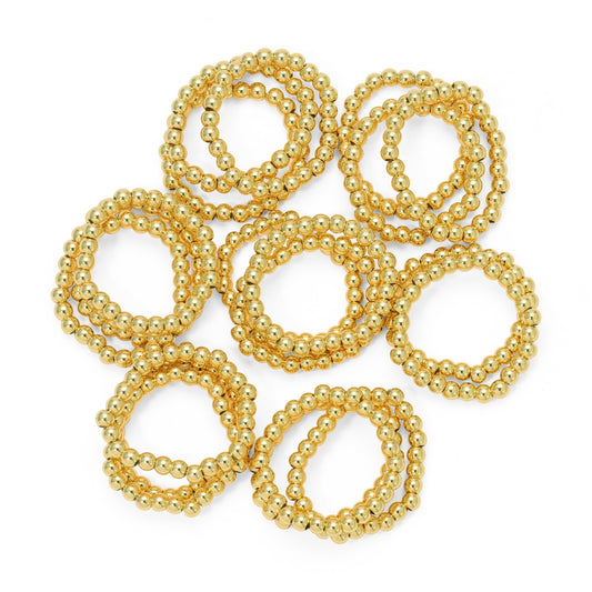 Set/24 stretch 3mm bead rings