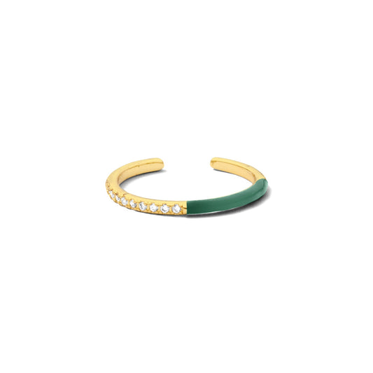 Pave Colorful Adjustable Ring