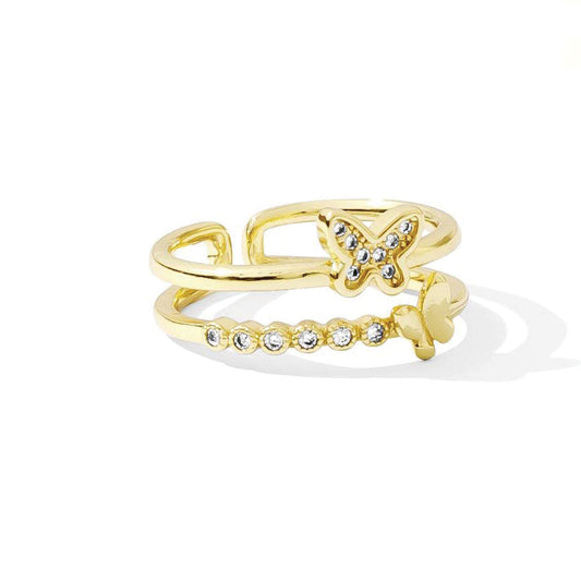 Delicate Butterflies Adjustable Ring