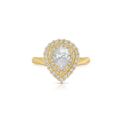 Large Faux Diamond Ring