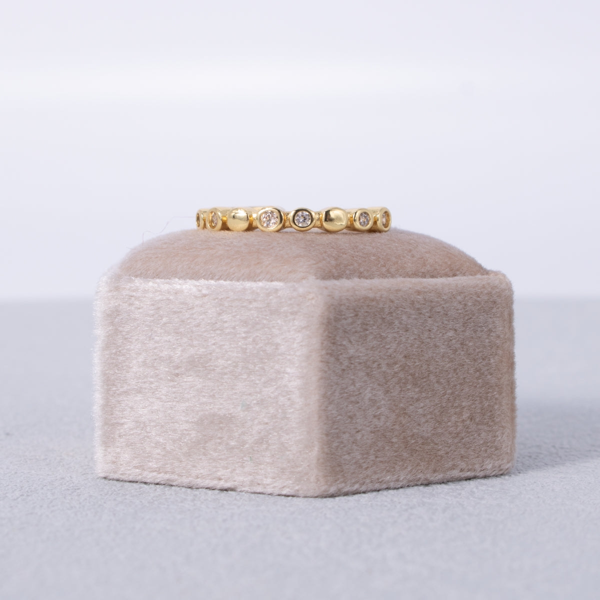 Delicate Cubic Zirconia Accented Adjustable Ring