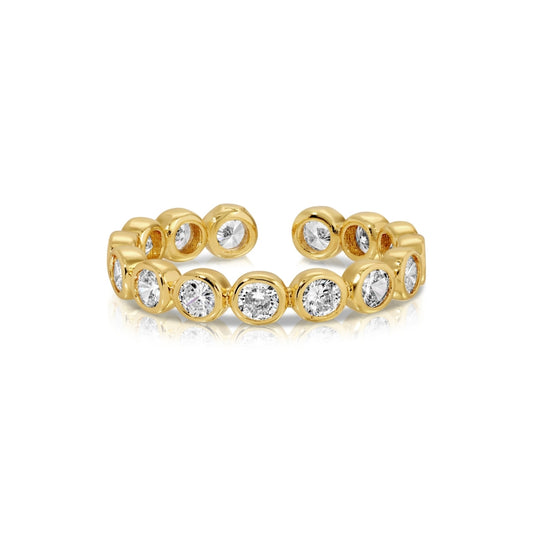 Faux Diamond Adjustable Ring