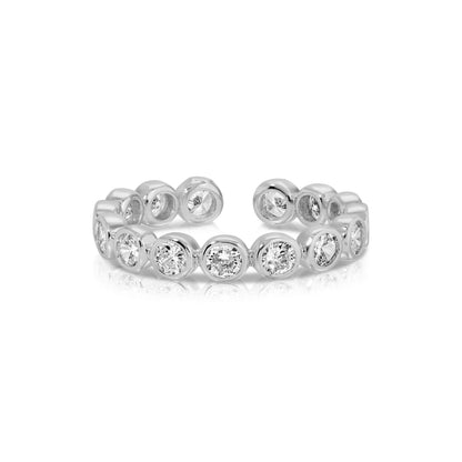 Faux Diamond Adjustable Ring