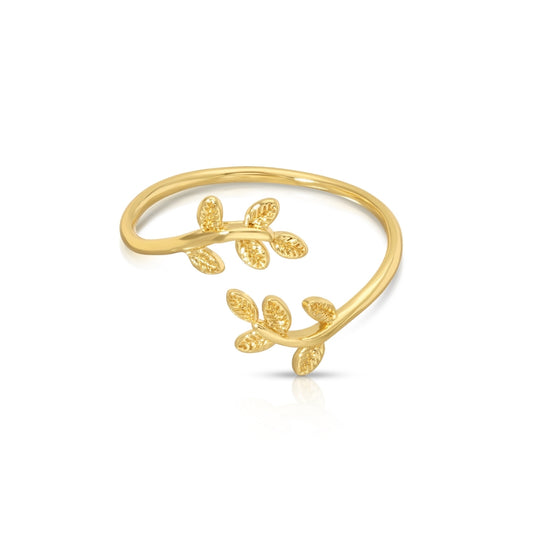 Adjustable Delicate Leaf Ring