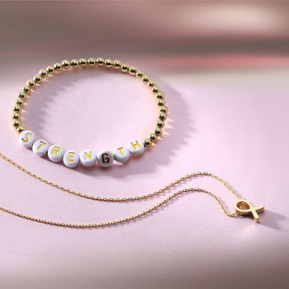Ribbon of Hope Necklace - Shine for a Cause