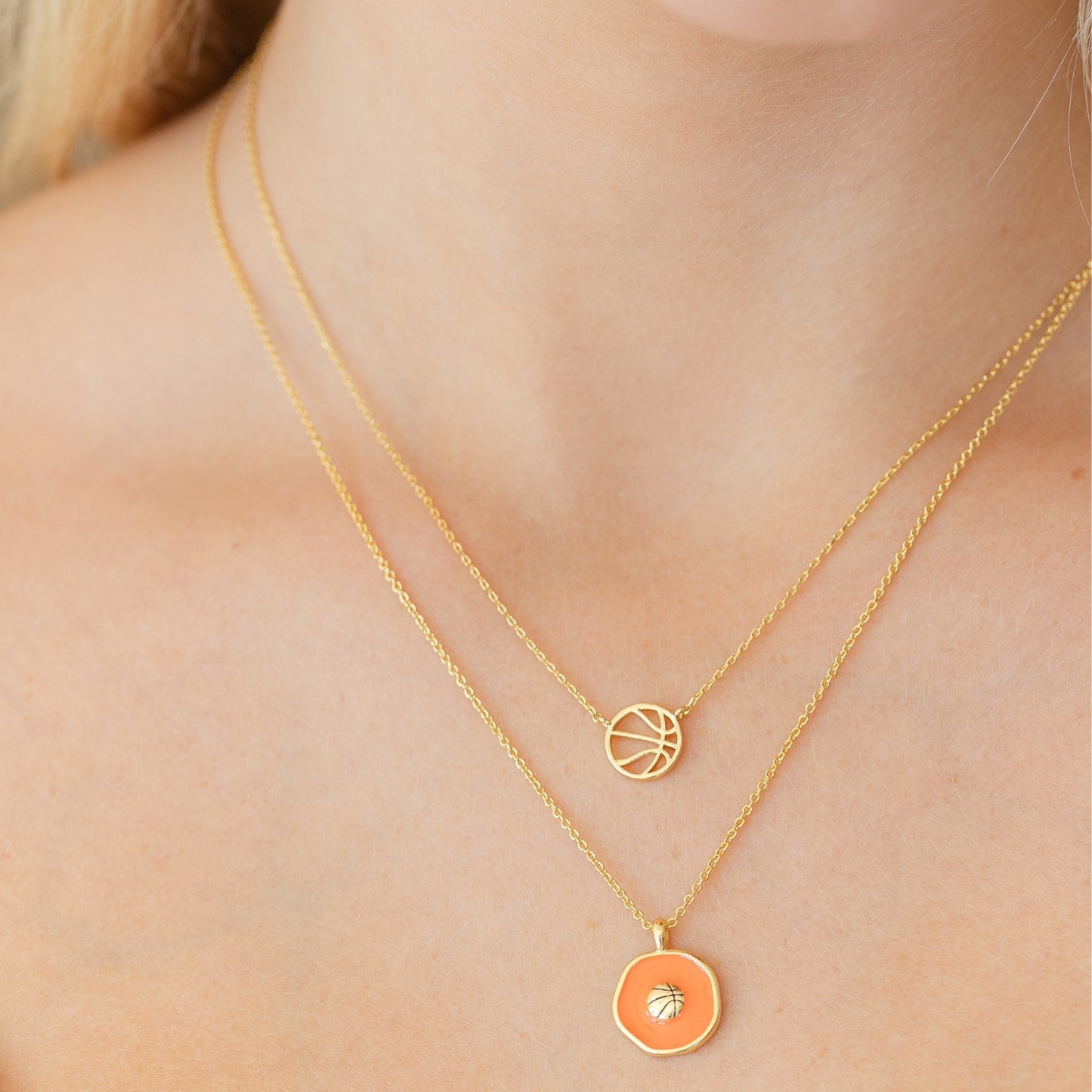 Basketball Petite Sports Necklace