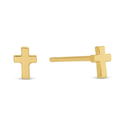 Minimalist Cross Studs on Velvet Gift Tag