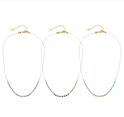 Set/12 Touch of Shimmer String Necklaces