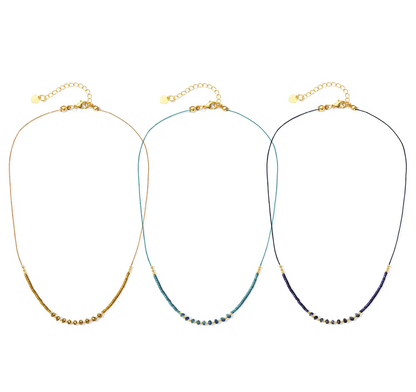 Set/12 Touch of Shimmer String Necklaces