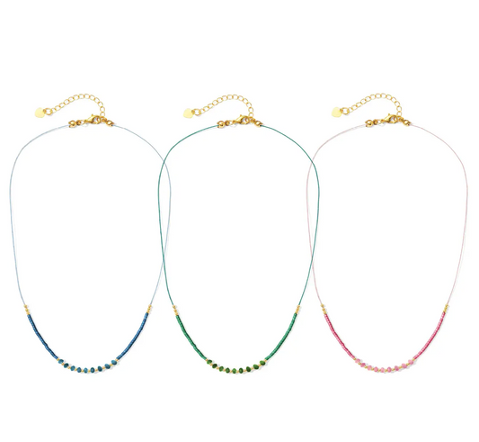 Set/12 Touch of Shimmer String Necklaces
