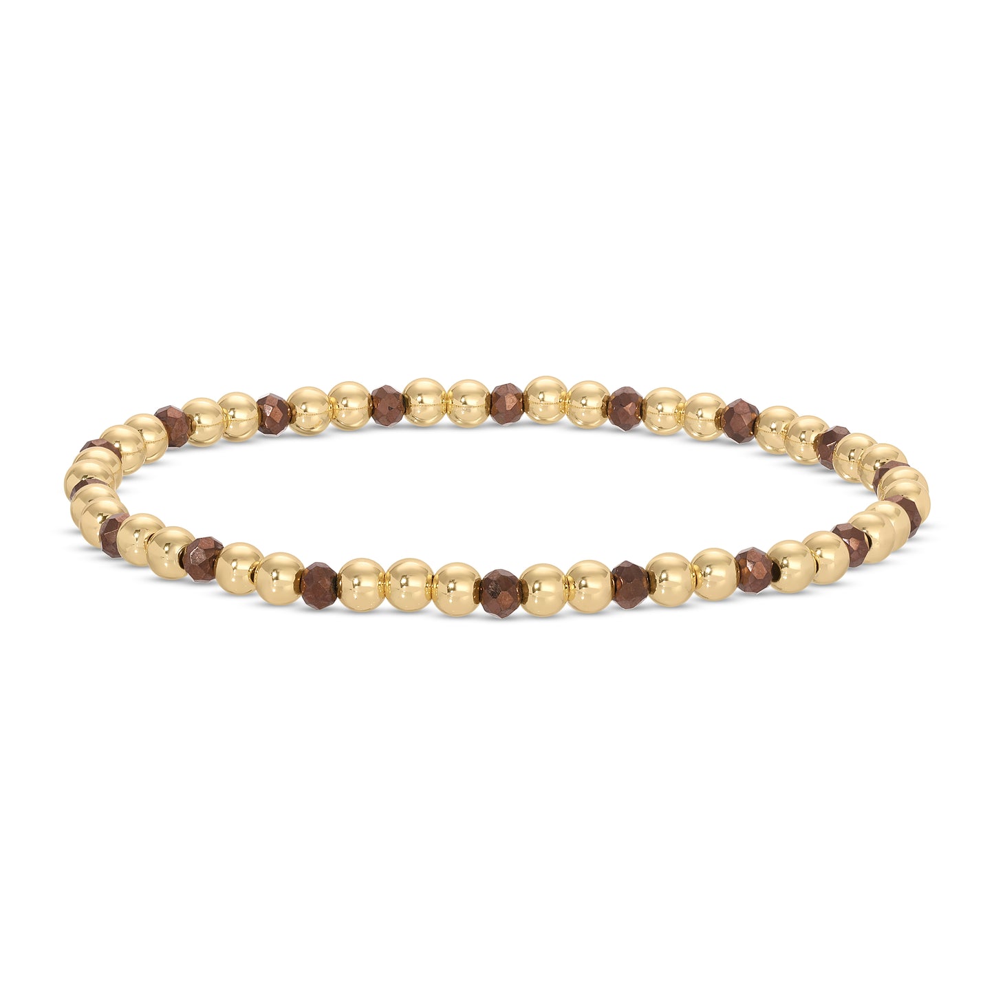 Set/12 4mm Bead & Crystal Stretch Bracelets