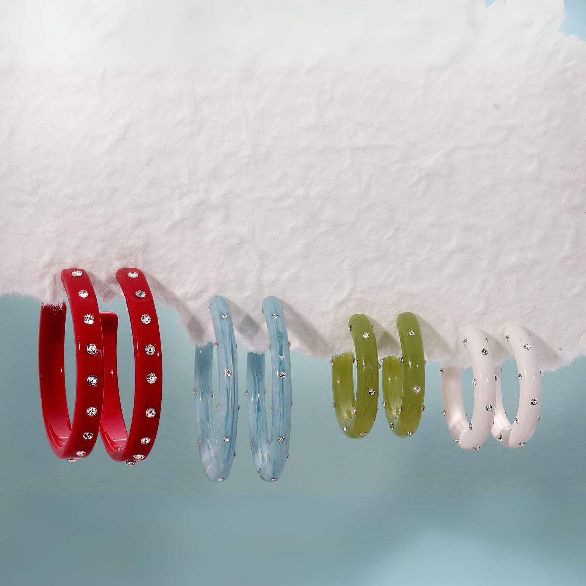 Be Confident, Large Rhinestone Hoops