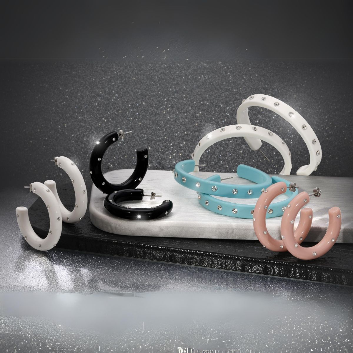 Be Confident, Large Rhinestone Hoops