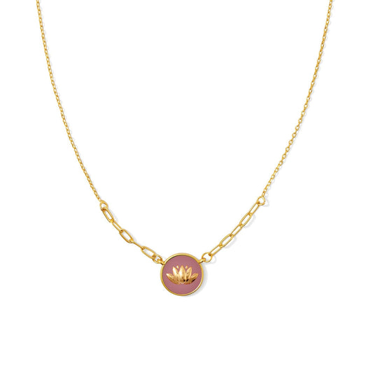 Delicate Lotus Color Pop Necklace