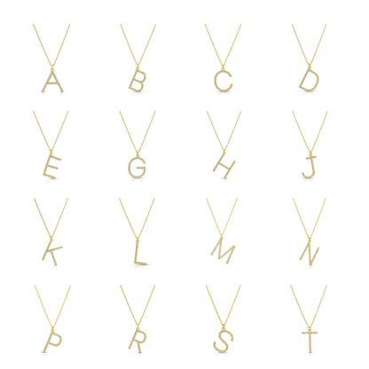 Pack/32 Large Pavé Initial Pendants