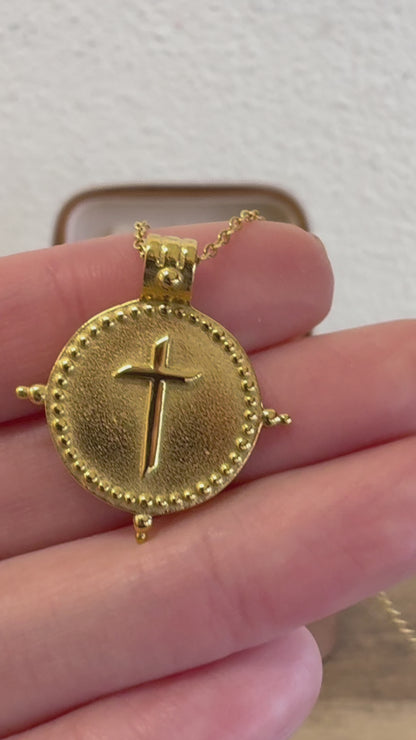 Vintage Vibe Cross Pendant - Water Resistant