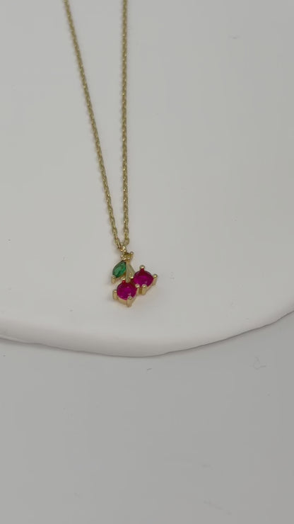 Delicate Cherry Necklace