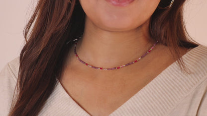 Delicate Beaded Stone Necklace