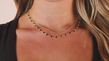 Delicate Layered Stone Necklace