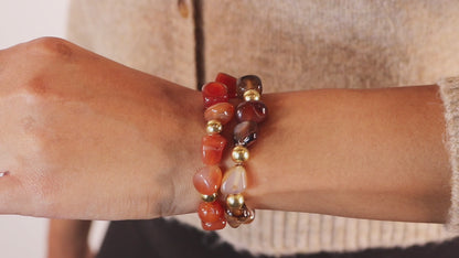 Bold Tumbled Stones Statement Bracelet