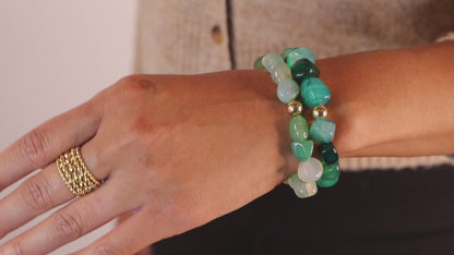 Bold Tumbled Stones Statement Bracelet