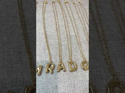 Large Balloon Initial Pendant