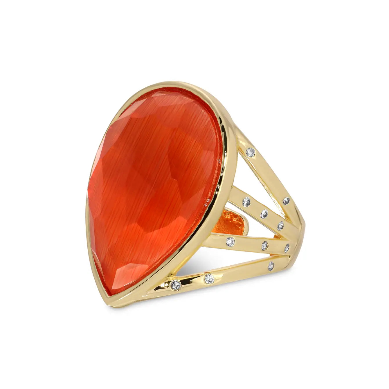 Boss Babe Stone Teardrop Ring